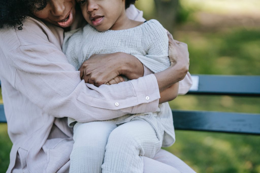 mom with daughter